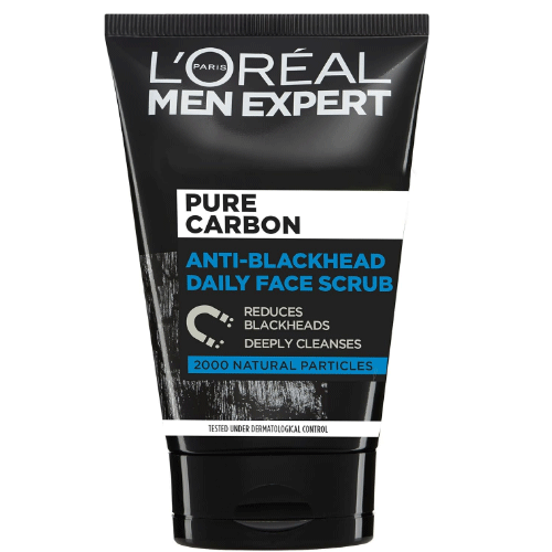 Untitled-1 اسکراب صورت مردانه لورآل L'Oréal Paris ضد جوش سرسیاه 100 میل - Image 1