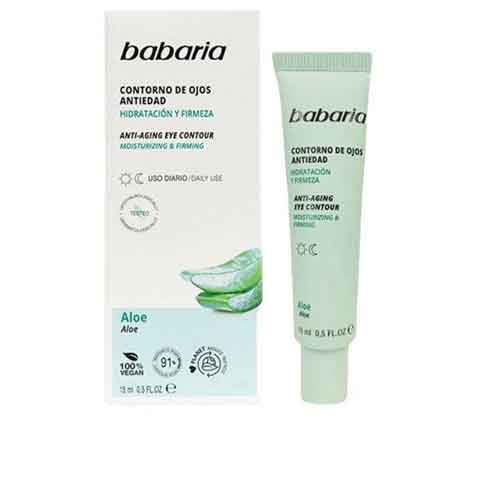 babaria-aloe-vera-eye-contour-15-ml کرم دور چشم اسپانیایی باباریا Babaria Aloe Vera ضد چروک 15 میل - Image 1