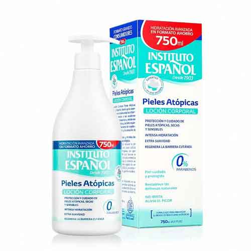 instituto-espanol-locion-corporal-pieles-atopicas-750ml-1-60159 لوسیون بدن آتوپیک اسپانیایی اسپانول Instituto Espanol مدل Atopic Skin حجم 750 میل - Image 1