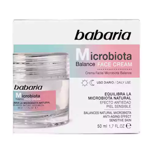 0018064_-babaria-microbiota-50- کرم احیا کننده پوست حساس اسپانیایی باباریا Babaria مدل Microbiota میکروبیوتا 50 میل - Image 1
