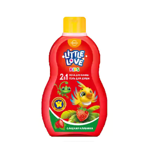 4ve6qn1mbox517x832m2ie5q8so8l35z شامپو بچه روسی 2 در 1 لیتل لاو LITTLE LOVE مدل сладкая клубника با رایحه توت فرنگی شیرین 400 میل - Image 1