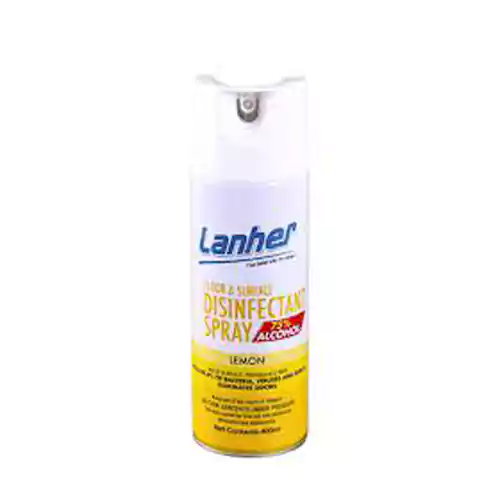 images (6) اسپری ضد عفونی کننده سوئیسی لنهر Lanher مدل Floor & Surface Lemon چند سطحی لیمو 400 میل - Image 1
