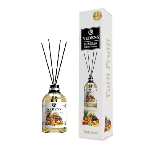 51VZD3dZ4pL._AC_ خوشبو کننده هوا ندنس Nedens Reed Diffuser Tutti Frutty با میوه ای 110 میل - Image 1