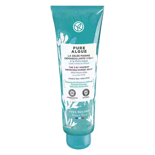 61QteuqE5pL._AC_SX679_ ژل پاک کننده آرایش فرانسوی دریایی 3 در 1 ایوروشه Yves Rocher Pure Algue مناسب انواع پوست 150 میل - Image 1