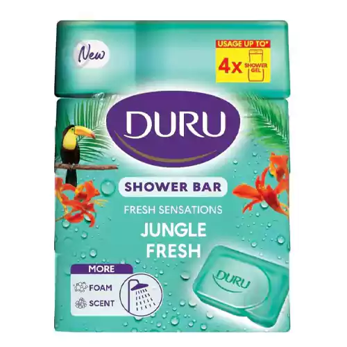 8665993_2 صابون بدن DURU دورو Fresh Sensations با رایحه طراوت باران 600 گرم بسته 4 عددی - Image 1