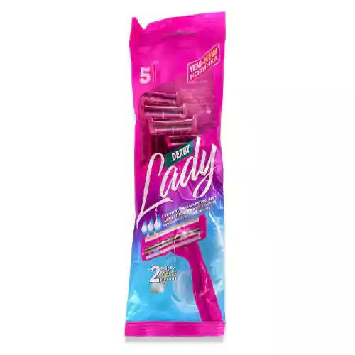 Untitssaedled خودتراش 2 تیغه زنانه دربی لیدی Derby Lady بسته 5 عددی - Image 1