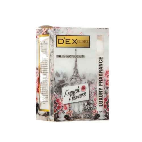 eaff918a7a0c11ee8e000a416c1de858_6c6150527a3911ee8e000a416c1de858 صابون کرمی دکس DEX مدل DexClusive French Flowers Soap بسته 4 عددی - Image 1