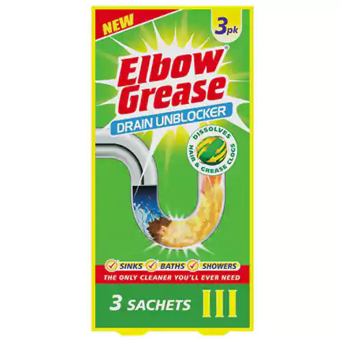eed249c1-73a0-4550-9002-699f31a48cee لوله بازکن شاسه ای بریتانیایی گریس البو Elbow Grease Drain Unblocker بسته 2 عددی 50 گرم - Image 1