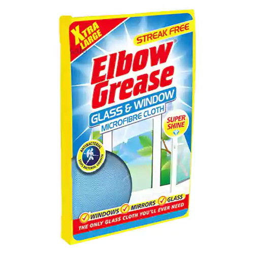 elbow-grease-extra-large-glass-aamp-window-microfibre-cloth دستمال میکروفیبر شیشه و پنجره بریتانیایی گریس البو Elbow Grease Microfibre Cloth Glass & Window سایز لارج بسته 1 عددی - Image 1