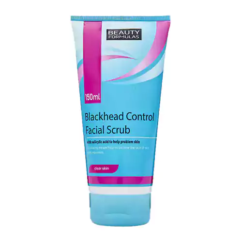 1-beauty-formula-blackhead-scrub-min اسکراب صورت انگلیسی بیوتی فرمولاز Beauty Formulas Blackhead Control مناسب جوش سرسیاه 150 میل - Image 1