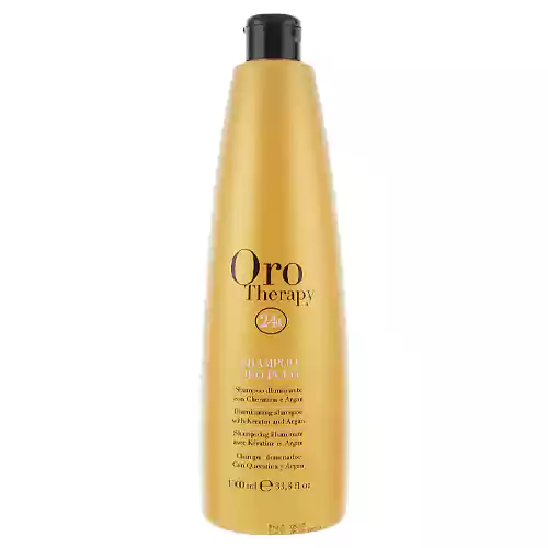 6wiw6jbtbisv شامپو ایتالیایی فانولا اورو تراپی Oro Therapy Moisturizing Gold Shampoo مرطوب کننده مناسب انواع مو 1000 میل - Image 1