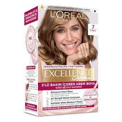 Untitled-1 کیت رنگ مو فرانسوی لورآل Loreal kumral سری EXCELLENCE کاراملی شماره 7 - Image 1