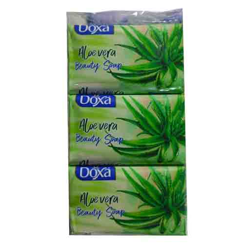 Untitled-1 صابون گیاهی دست دوکسا DOXA - Aloevera رایحه آلوئه ورا بسته 6 تایی 6* 125 گرم - Image 1