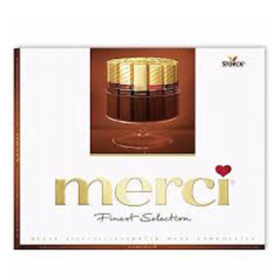 Untitled-2 شکلات کادویی مرسی قهوه ای Storck Merci Finest Selection با طعم های مختلف 250 گرم - Image 1