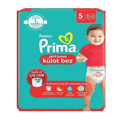 Untitled-6 پوشک شورتی پریما ایتالیایی سایز 5 بسته 21 تایی - Image 1