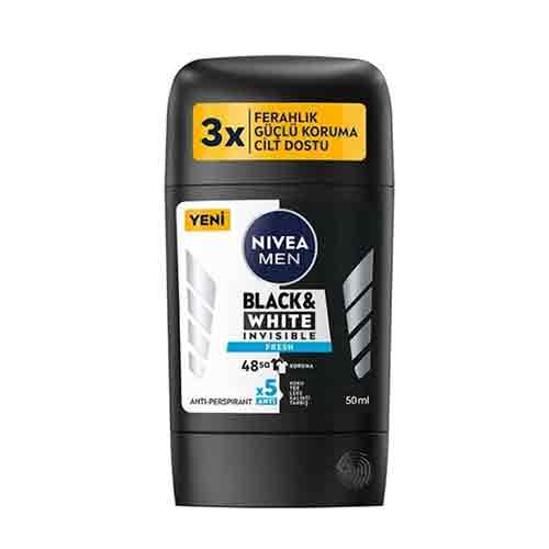 Untitled-9 استیک ضد تعریق آلمانی نیوآ Nivea Black & White Invisible Fresh مناسب آقایان 50 میل - Image 1