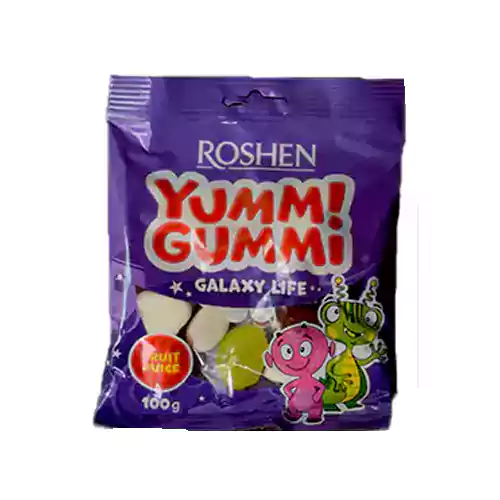 yummy gummy galaxy پاستیل اکراینی روشن یام گامی Yumm Gummi Galaxy Life مدل آدم فضایی 70 گرم - Image 1