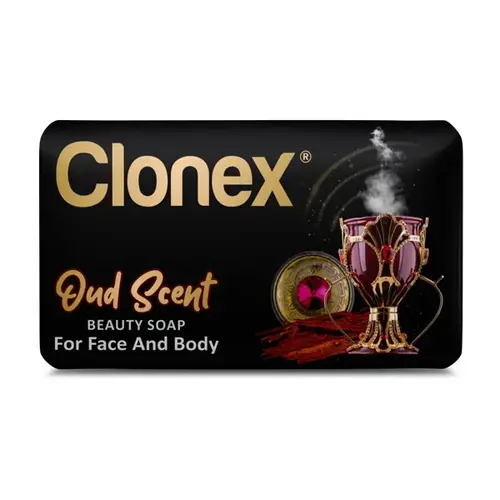 1j1xekgzo05fqhpxhxbhll7g283zc7gu-ezgif.com-resize صابون کلونکس Clonex OUD Scent با رایحه عود 125 گرم - Image 1