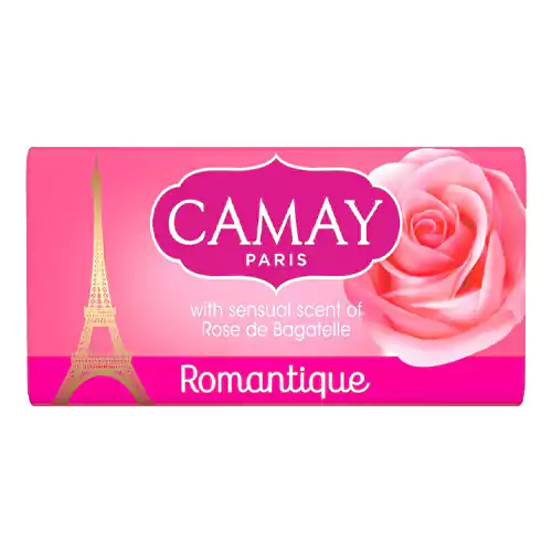51Ust16ElYL_SY450_ صابون مصری کامای Camay Bar Soap Romantique با رایحه گل رز 165 گرم - Image 1