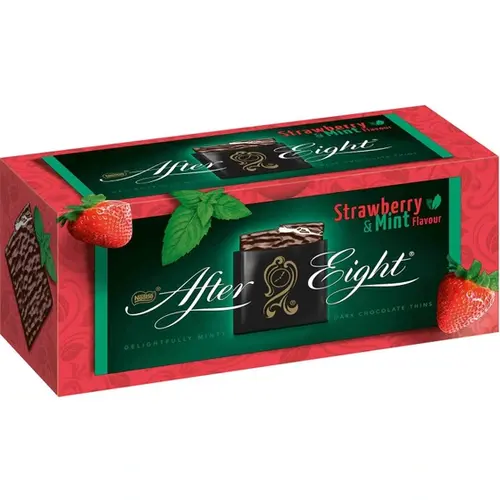 560x560-ezgif.com-resize (2) شکلات سوئیسی نستله افترایت Nestle After Eight Mint & Strawberry با طعم نعنا و توت فرنگی 200 گرم - Image 1