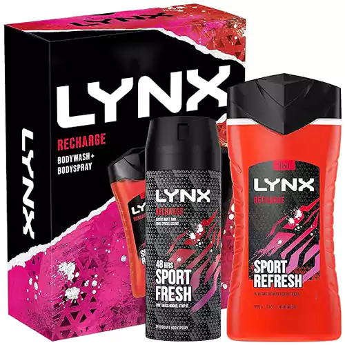 91yWhN5omeL._AC_SX569_ پک هدیه دو تکه مردانه لینکس Lynx Recharge Duo Deodorant Gift حاوی شامپو بدن و اسپری بدن 375 میل - Image 1