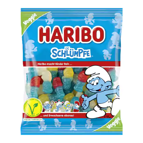 Die-Schlümpfe-DS-2022-175-g-4001686327722 پاستیل آلمانی هاریبو HARIBO Schlümpfe اسمورف ها 175 گرم تاریخ 2025/08 - Image 1