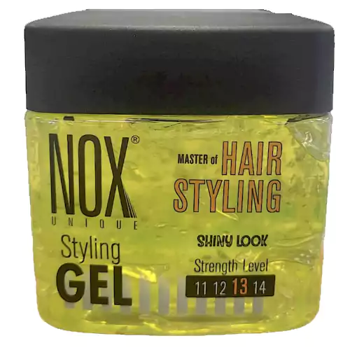 Web_Photo_Editor-2024-06-19T112009.425_prev_ui ژل مو نوکس Nox Styling Gel سطح 13 با حداکثر نگه دارندگی مو 350 میل - Image 1
