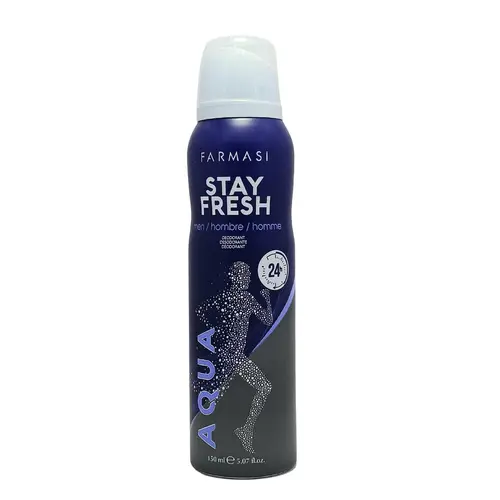 farmasi-men-stay-fresh-aqua-150ml-deodorant-sprey-fezatrend_48_11zon-ezgif.com-resize اسپری ضدتعریق مردانه فارماسی Farmasi Aqua ماندگاری 24 ساعته 150 میل - Image 1