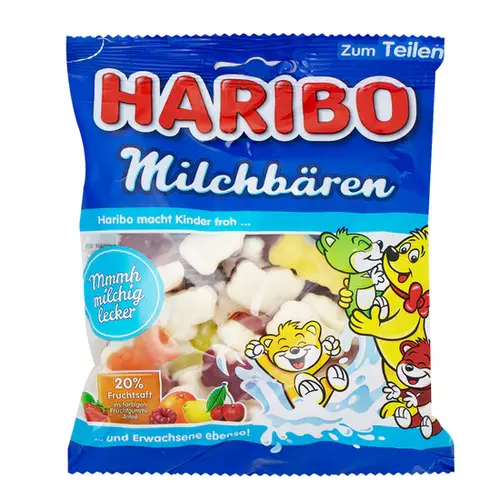 haribo-michbaren--candy-funhouse-ezgif.com-resize پاستیل آلمانی هاریبو HARIBO Milchbären خرس های شیر 160 گرم - Image 1