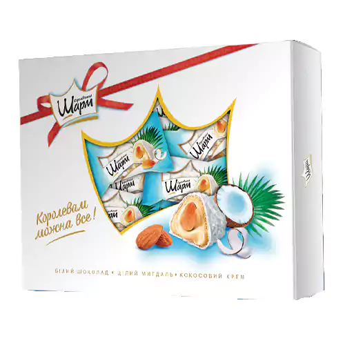 productZj1XXc1WnPlJyHqt شکلات کادویی اکراینی واپم ABK Wapm Royal حاوی کرم بادام کامل و نارگیل 185 گرم - Image 1