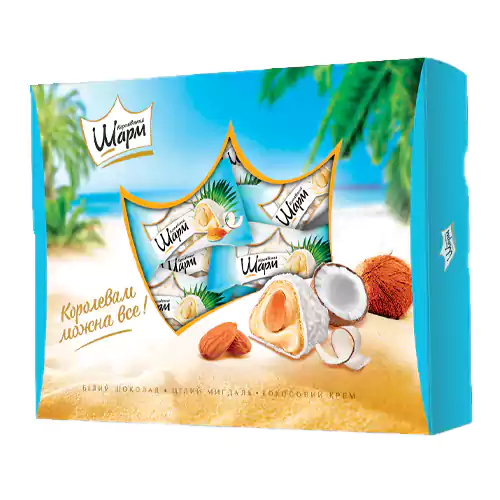 productqtOrQYpKwlOEUkTv شکلات کادویی اکراینی واپم ABK Wapm Royal حاوی کرم بادام و نارگیل 185 گرم - Image 1