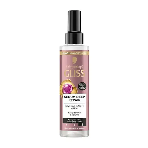 GLISS-min-ezgif.com-resize اسپری دو فاز مو اسلووانیای گلیس GLISS Serum Deep Repair مناسب موهای آسیب دیده و زبر 200 میل - Image 1