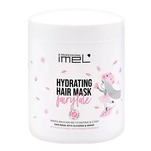 IMEL-HYDRATING-FAIRYTALE-MASKA-DO-WLOSOW-ZNISZCZONYCH-GLICERYNA-1000ML ماسک مو آبرسان یونانی ایمل Imel Hydrating Hair Mask Fairytale مناسب انواع مو 1000 میل - Image 1