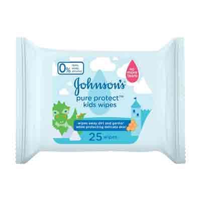 Untitled-1 دستمال مرطوب کودک جانسون JOHNSON'S PURE PROTECT بسته 25 عددی - Image 1