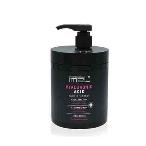 Untitled-8 ماسک مو یونانی ایمل Imel Mask Hyaluronic Acid بدون سولفات و پارابن حاوی هیالورونیک اسید مناسب موی وز 1000 میل - Image 1