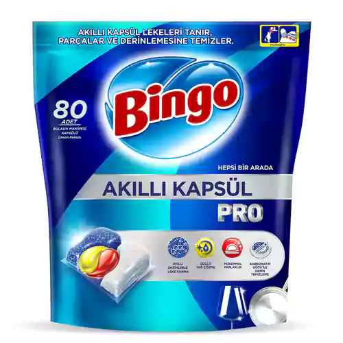Bingo 80 قرص ماشین ظرفشویی هوشمند بینگو پرو Bingo Akıllı Kapsül Pro Bulaşık Makinesi بسته 80 عددی - Image 1
