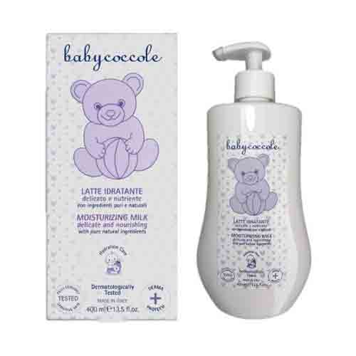 GENTLE-AND-NOURISHING-MOISTURIZING-MILK-FOR-CHILDREN-400-ml لوسیون کودک ایتالیایی بیبی کوکول baby coccole moisturizing milk مرطوب کننده و مغذی 400 میل - Image 1