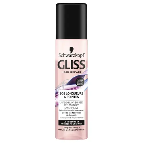 Gliss SOS Longueurs & Pointes اسپری دو فاز گره باز کن فرانسوی گلیس Gliss SOS Longueurs & Pointes مناسب موهای آسیب دیده 200 میل - Image 1