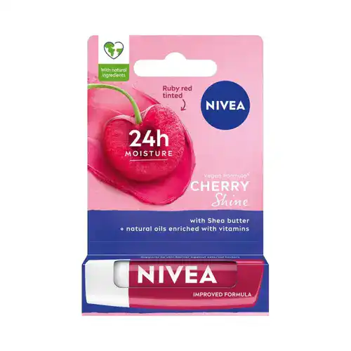 MAT_7117169_PCE_LV-ezgif.com-optiwebp بالم لب آلمانی لابلو Labello مدل CHERRY Shin با رایحه گیلاس _ نرم کننده 24 ساعته 4.8 میل - Image 1