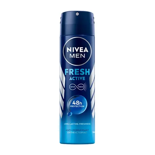 NIVEA Men Fresh Active Deodorant اسپری ضد تعریق مردانه نیوآ NIVEA Men Fresh Active Deodorant ماندگاری 48 ساعته 150 میل - Image 1
