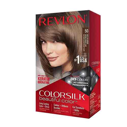 Untitled-6 کیت رنگ مو فاقد آمونیاک فرانسوی رولون Revlon Color Silk 50 Light Ash Brown شماره 50 رنگ قهوه ای خاکستری روشن 59 میل - Image 1