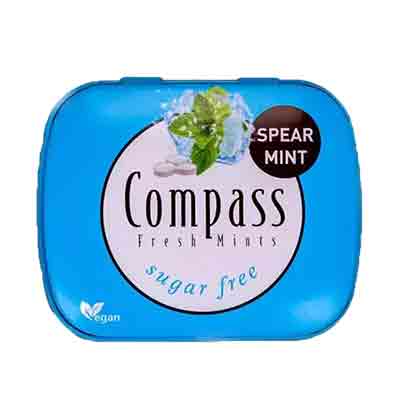 Compass spear mint قرص خوشبو کننده دهان بدون قند کامپس Compass spear mint طعم نعنا یخی 50 عددی - Image 1