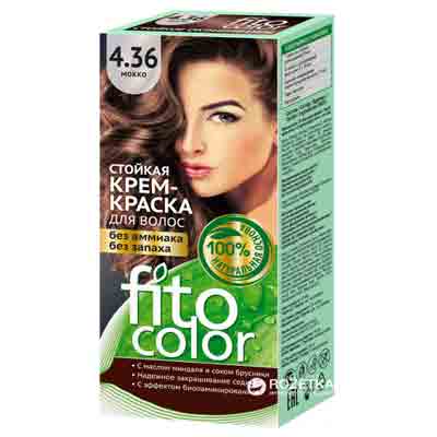 fitto4.36 رنگ مو روسی فیتو کالر fito color بدون آمونیاک رنگ قهوه موکا شماره 4.36 - Image 1