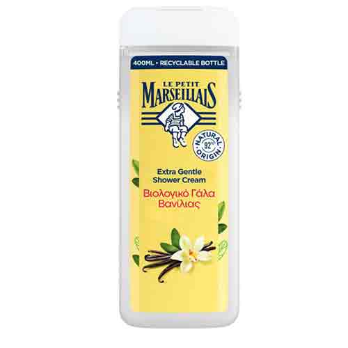 Le Petit Marseillais Vanilla شامپو بدن کرمی فرانسوی مارسلیاس Le Petit Marseillais Vanilla با عصاره وانیل 400 میل - Image 1