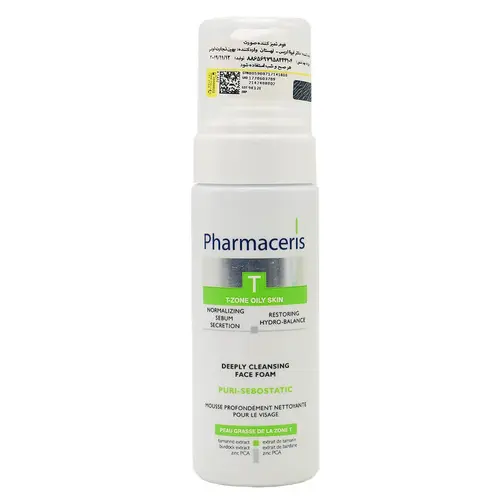 ----6-ezgif.com-resize فوم پاک کننده صورت لهستانی فارماسریز Pharmaceris Puri Sebostatic ضد جوش و آکنه 150 میل - Image 1