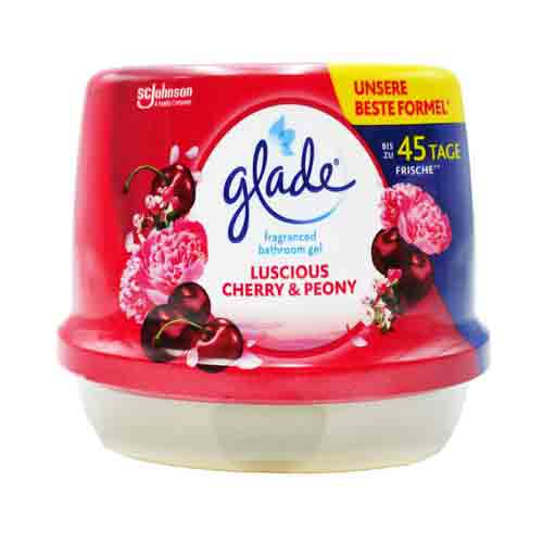 GLADE-GEL-AIR-FRESHENER-LUCIOUS-CHERRY-&-PEONY-(C) ژل خوشبو کننده هوا انگلیسی گلید GLADE CHERRY & PEONY رایحه گیلاس و گل صد تومانی - Image 1