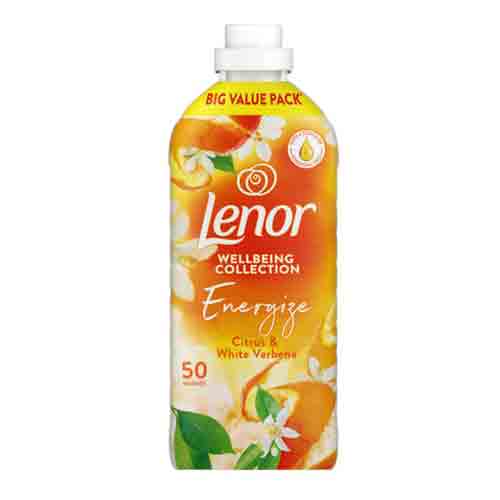 LENOR-FABRIC-CONDITIONER-ENERGIZE-1.65lt-50w نرم کننده فابریک انگلیسی لنور Lenor Wash Citrus & White رایحه مرکبات 1.65 لیتر - Image 1