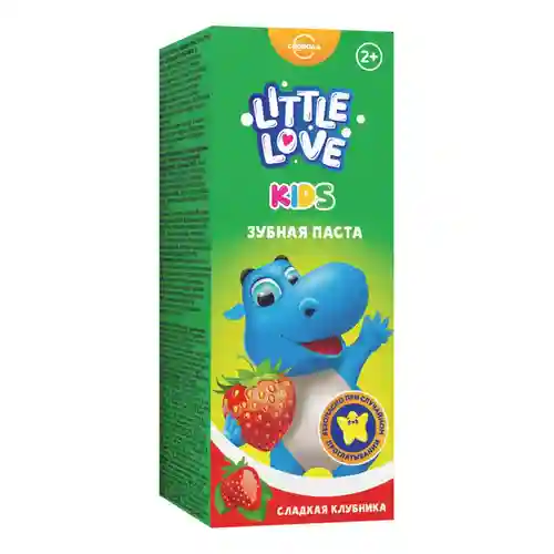 Little Love Kids خمیر دندان کودک روسی Little Love Kids با طعم شیرین توت فرنگی برای کودکان 2 سال 62 میل - Image 1