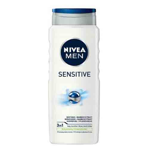 NIVEA-MEN-Żel-pod-prysznic-Sensitive-500ml شامپو سر و بدن آلمانی نیوآ NIVEA MEN Sensitive مردانه ، مناسب پوست حساس 250 میل - Image 1