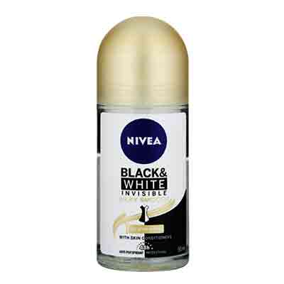 NIVEA SILKY رول ضد تعریق نیوآ NIVEA BLACK & WHITE INVISIBLE SILKY SMOOTH با ماندگاری 48 ساعته 50 میل - Image 1